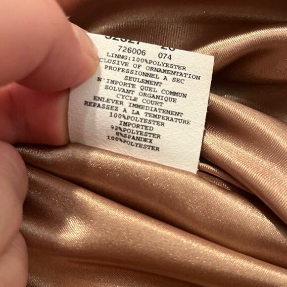 Jessica McClintock for Gunne Sax Size 5 Black and Gold Strapless Dress Vintage - Picture 5 of 7